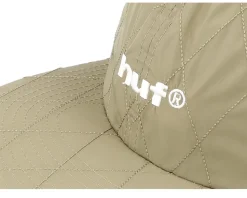 Lightining Quilted 6 Panel Hat Tan Strapback - HUF