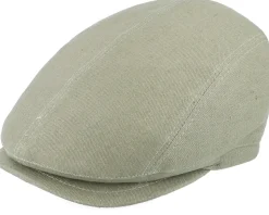 Lined cap with stitched visor Olive Flat Cap - Borsalino