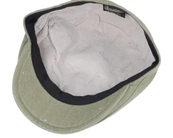 Lined cap with stitched visor Olive Flat Cap - Borsalino