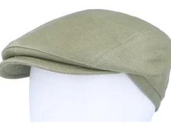 Lined cap with stitched visor Olive Flat Cap - Borsalino
