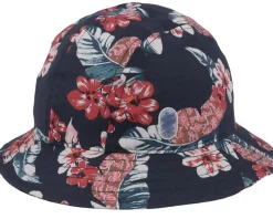 Linen Flowers Navy Bucket - Stetson