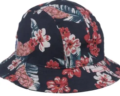 Linen Flowers Navy Bucket - Stetson