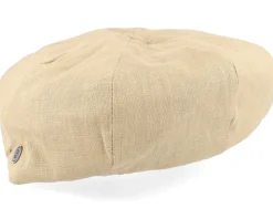 Linen Newsboy Cap Camel Flat Cap - Jaxon & James