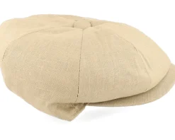 Linen Newsboy Cap Camel Flat Cap - Jaxon & James