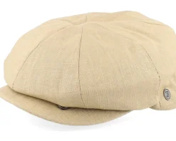 Linen Newsboy Cap Camel Flat Cap - Jaxon & James