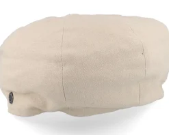 Linen Newsboy Natural Flat Cap - Jaxon & James