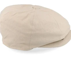 Linen Newsboy Natural Flat Cap - Jaxon & James