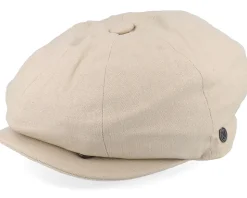 Linen Newsboy Natural Flat Cap - Jaxon & James