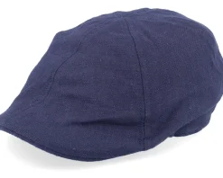 Linen-Cotton Blend Fabric Flat Cap - Seeberger