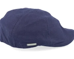 Linen-Cotton Blend Fabric Flat Cap - Seeberger