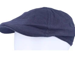 Linen-Cotton Blend Fabric Flat Cap - Seeberger