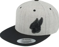 Live Fast Helmet Black Patch Heather Grey/Black - Born To Ride