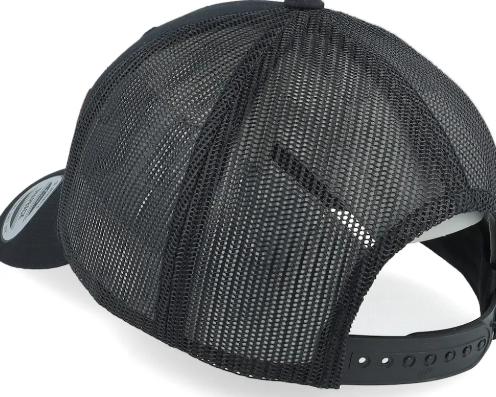 Live Fast Helmet Brown Patch Black Trucker - Born To Ride