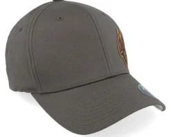 Live Fast Helmet Brown Patch Dark Grey Flexfit - Born To Ride