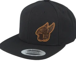 Live Fast Helmet Brown Patch Black Snapback - Born To Ride