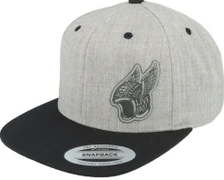 Live Fast Helmet Grey Patch Heather Grey/Black Snapback - Born To Ride