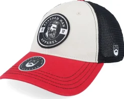 Logo 25 111 Tri Stone/Black/Red Trucker - Bearded Man