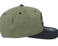 Logo 25 Olive/Black Snapback - Bearded Man