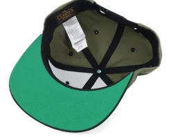 Logo 25 Olive/Black Snapback - Bearded Man