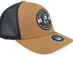 Logo 25 Retro 2 Tone Caramel/Black Trucker - Bearded Man