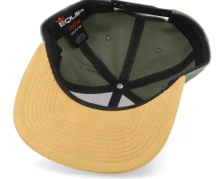 Logo Basic Mountain Suede Olive Snapback - Wild Spirit