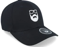 Logo Black Flexfit - Bearded Man