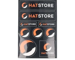 Logo Black 10x15cm Stickers - Hatstore