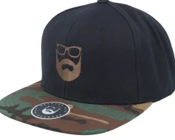 Logo Black/Camo Snapback - Bearded Man