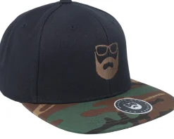 Logo Black/Camo Snapback - Bearded Man