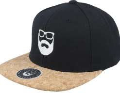 Logo Black/Cork Snapback - Bearded Man