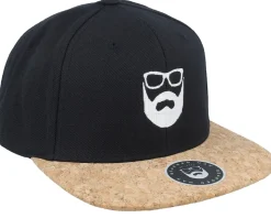 Logo Black/Cork Snapback - Bearded Man