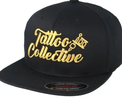 Logo Black/Gold Flexfit - Tattoo Collective