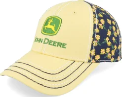 Logo Cap Ponytail Black/Yellow Adjustable - John Deere
