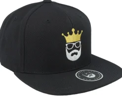 Logo Crown Black Snapback - Bearded Man