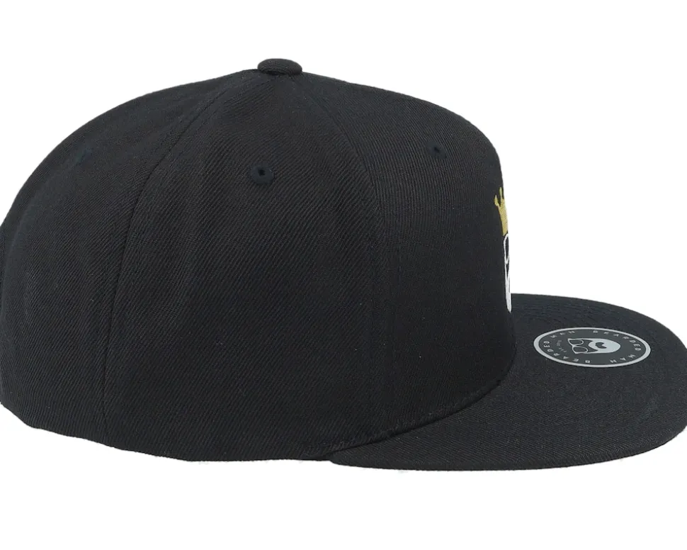 Logo Crown Black Snapback - Bearded Man