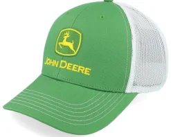 Logo Embroidery White/Green Trucker - John Deere