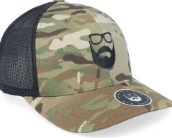 Logo Green Camo/Black Trucker - Bearded Man