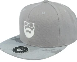 Logo Grey Camo Snapback - Bearded Man