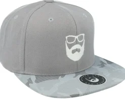 Logo Grey Camo Snapback - Bearded Man
