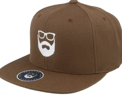 Logo Light Brown Snapback - Bearded Man