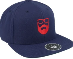 Logo Navy/Red Snapback - Bearded Man