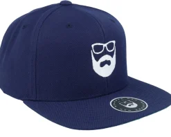 Logo Navy/White Snapback - Bearded Man