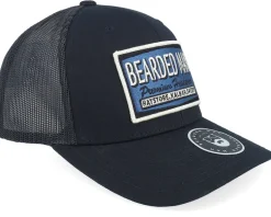Logo Off White/Blue Black Trucker - Bearded Man