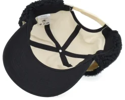 Logo Off White/Blue Golfer Beige/Black Earflap - Bearded Man