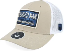 Logo Off White/Blue Khaki/White Trucker - Bearded Man