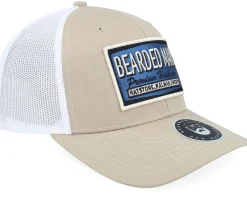 Logo Off White/Blue Khaki/White Trucker - Bearded Man