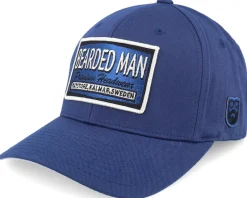 Logo Off White/Blue Navy Flexfit - Bearded Man