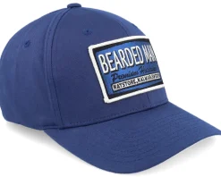 Logo Off White/Blue Navy Flexfit - Bearded Man