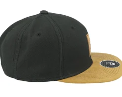 Logo Patch Black/Suede Snapback - Bearded Man