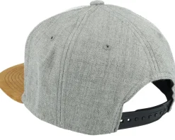 Logo Patch Grey/Suede Snapback - Bearded Man
